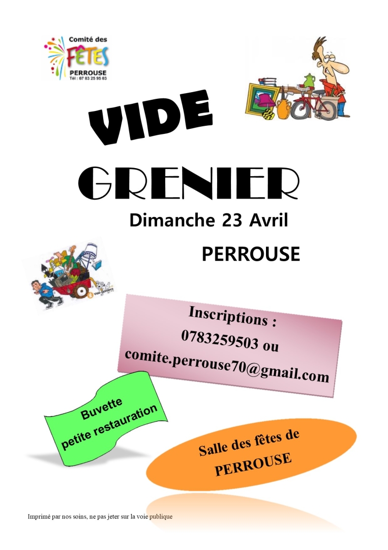 VIDE GRENIER A PERROUSE (70)