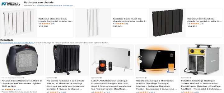 Chauffage et  salle de Bain - vente en ligne